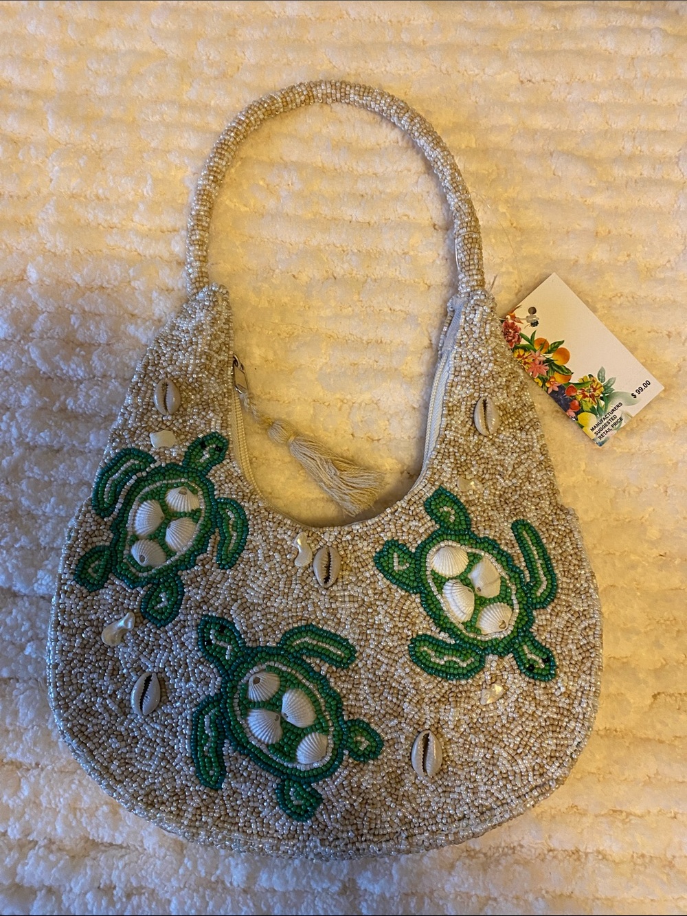 American & Beyond Beaded Turtle Bag